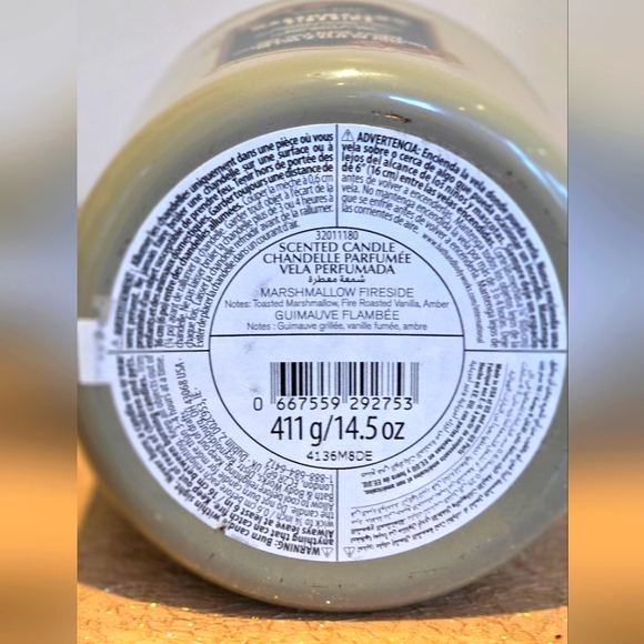 🕯️BATH & BODY WORKS 🕯️ WHITE BRAN Marshmallow Fireside 3-Wick Candle - Picture 4 of 4